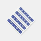 Blaue und weiße Schneeflocken Napkins Serviette (Ecke)