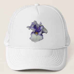 Blaue und weiße Schwertlilie-Blume Truckerkappe