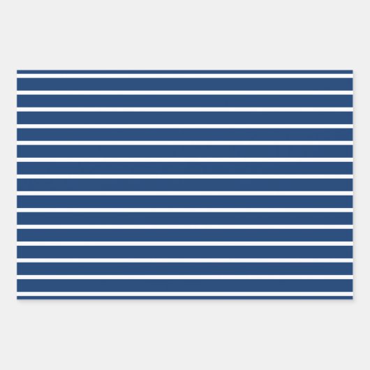 Blaue und weiße Seesterne Geschenkpapier Set (Vorderseite 2)