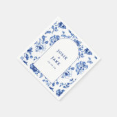 Blaue und weiße Serviette (Ecke)