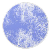 Blaue und weiße Silberhäuser Keramikknauf (Vorderseite)