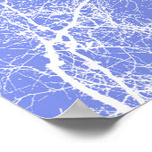 Blaue und weiße Silberhäuser Poster (Ecke)