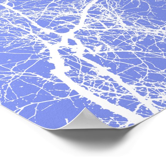 Blaue und weiße Silberhäuser Poster (Ecke)