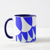 Blaue und weiße Skala Tasse (Links)