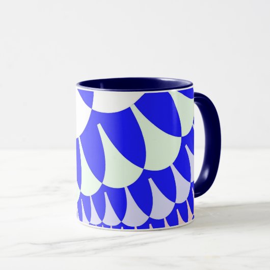 Blaue und weiße Skala Tasse (VorderseiteRechts)