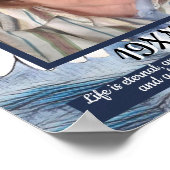 Blaue und weiße Sonnenblumen | FOTO | Beerdigung Poster (Ecke)