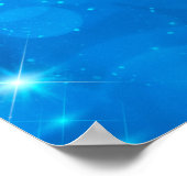 Blaue und weiße Sparkle Aschenputtel Ferse Custom Poster (Ecke)