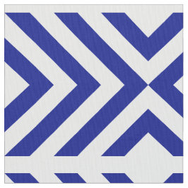 Blaue und weiße Sparren und Diamanten geometrisch Stoff