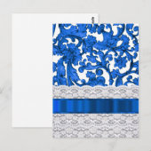 Blaue und weiße Spitze Postkarte (Vorne/Hinten)