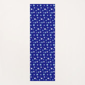 Blaue und weiße Sterne auf Navy Blue Yogamatte (Vorderseite)