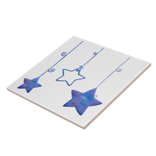 Blaue und weiße Sterne Fliese (Seite)