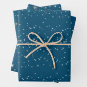 Blaue und weiße Sterne Geschenkpapier Set (Beispiel)