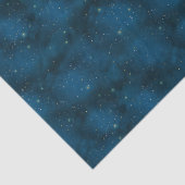 Blaue und weiße Sterne Nacht Celestial Seidenpapier (Detail)
