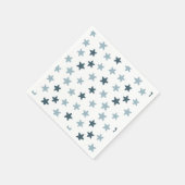 Blaue und weiße Sterne Serviette (Ecke)