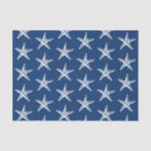 Blaue und weiße Strandküste Seidenpapier (Vorderseite)