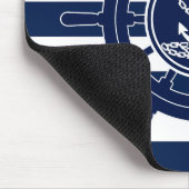 Blaue und weiße Streifen, Ankerzeichen des Schiffe Mousepad (Ecke)