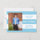 Blaue und weiße Streifen - Ankündigung von 3x5-Abs (Vorderseite)