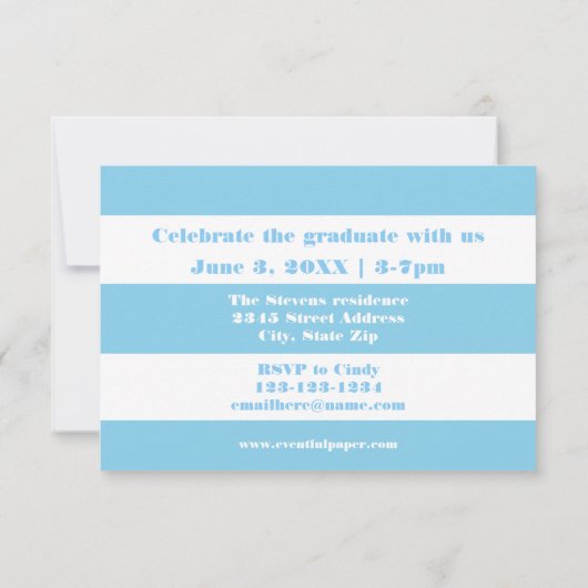 Blaue und weiße Streifen - Ankündigung von 3x5-Abs (Rückseite)