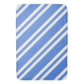 Blaue und weiße Streifen Badematte (Vorderseite Vertikal)