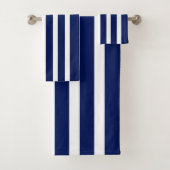 Blaue und weiße Streifen Badhandtuch Set (Insitu)
