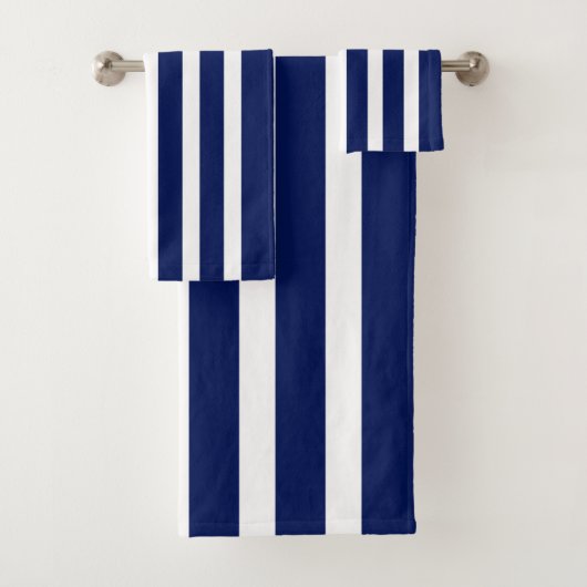 Blaue und weiße Streifen Badhandtuch Set (Insitu)