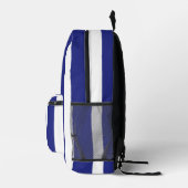 Blaue und weiße Streifen Bedruckter Rucksack (Rechts)