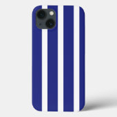 Blaue und weiße Streifen Case-Mate iPhone Hülle (Rückseite)