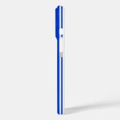 Blaue und weiße Streifen Case-Mate iPhone Hülle (Rückseite / Links)