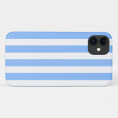 Blaue und weiße Streifen Case-Mate iPhone Hülle (Rückseite (Horizontal))