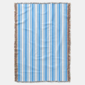 Blaue und weiße Streifen Decke (Vorderseite Vertikal)