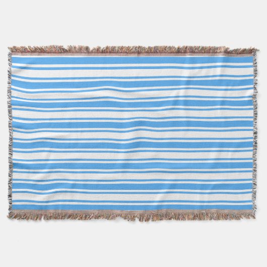 Blaue und weiße Streifen Decke (Vorderseite)