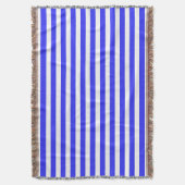 Blaue und weiße Streifen Decke (Vorderseite Vertikal)