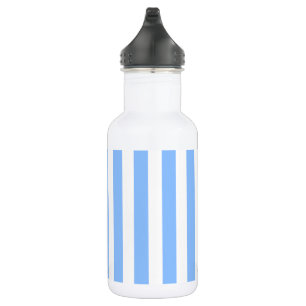 Blaue und weiße Streifen Edelstahlflasche