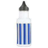 Blaue und weiße Streifen Edelstahlflasche (Links)