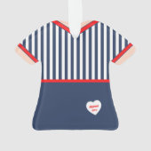 Blaue und weiße Streifen einheitlich Ornament (Rückseite)