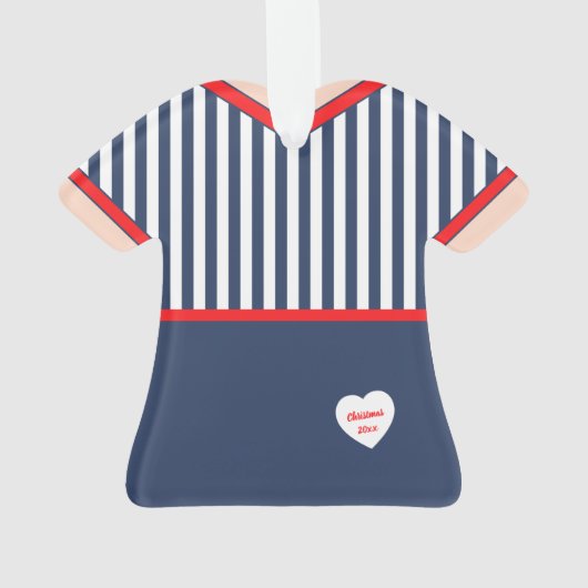 Blaue und weiße Streifen einheitlich Ornament (Rückseite)