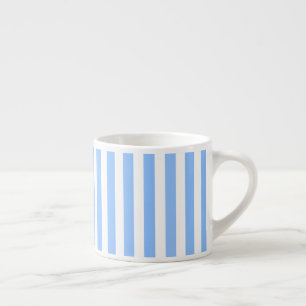 Blaue und weiße Streifen Espressotasse