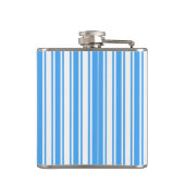 Blaue und weiße Streifen Flachmann (Rückseite)