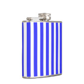 Blaue und weiße Streifen Flachmann (Rechts)