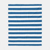 Blaue und weiße Streifen Fleecedecke (Vorderseite)