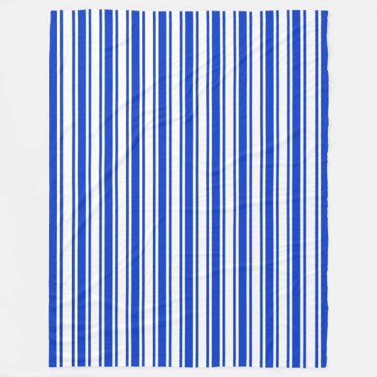 Blaue und weiße Streifen Fleecedecke (Vorderseite)