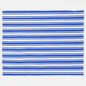 Blaue und weiße Streifen Fleecedecke (Vorderseite (Horizontal))