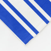 Blaue und weiße Streifen Fleecedecke (Ecke)