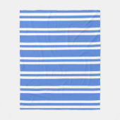 Blaue und weiße Streifen Fleecedecke (Vorderseite)