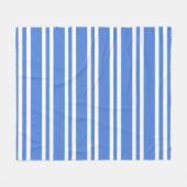 Blaue und weiße Streifen Fleecedecke (Vorderseite (Horizontal))