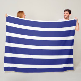 Blaue und weiße Streifen Fleecedecke