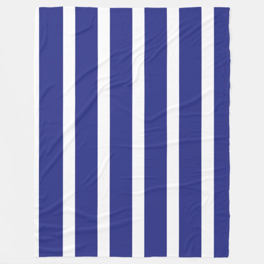 Blaue und weiße Streifen Fleecedecke (Vorderseite)
