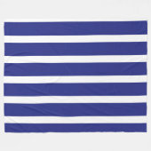 Blaue und weiße Streifen Fleecedecke (Vorderseite (Horizontal))