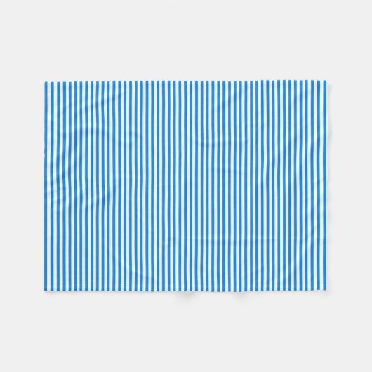 Blaue und weiße Streifen Fleecedecke (Vorderseite (Horizontal))