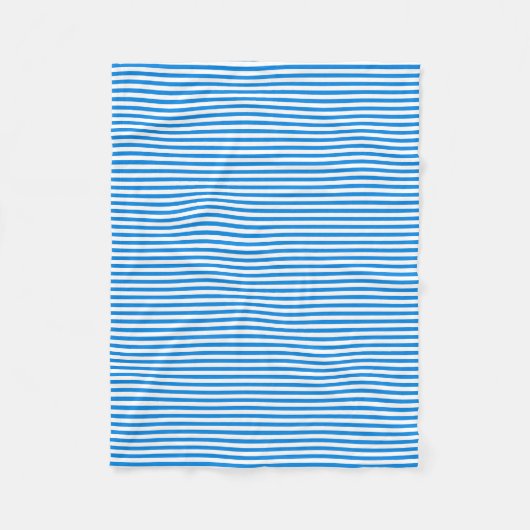 Blaue und weiße Streifen Fleecedecke (Vorderseite)